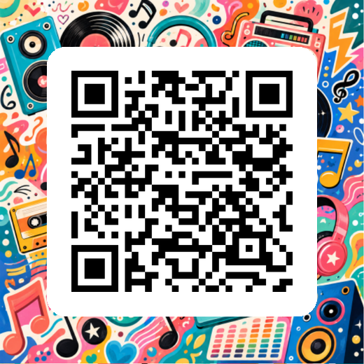 Scankant van een Happisongs-speelkaartje met QR-code
