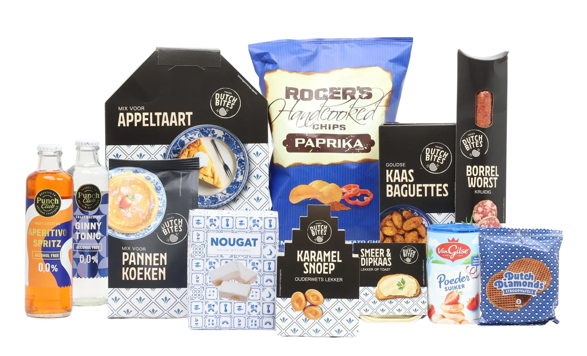 Compleet kerstpakket met chocolade en kaarsen