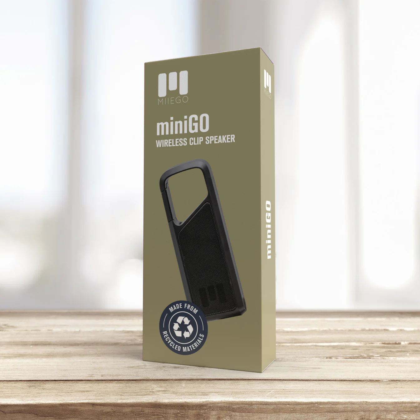 Verkoopdoos van de MIIEGO MiniGo wireless clip speaker